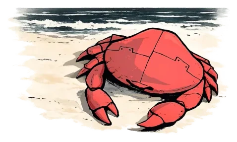 Crab on the beach